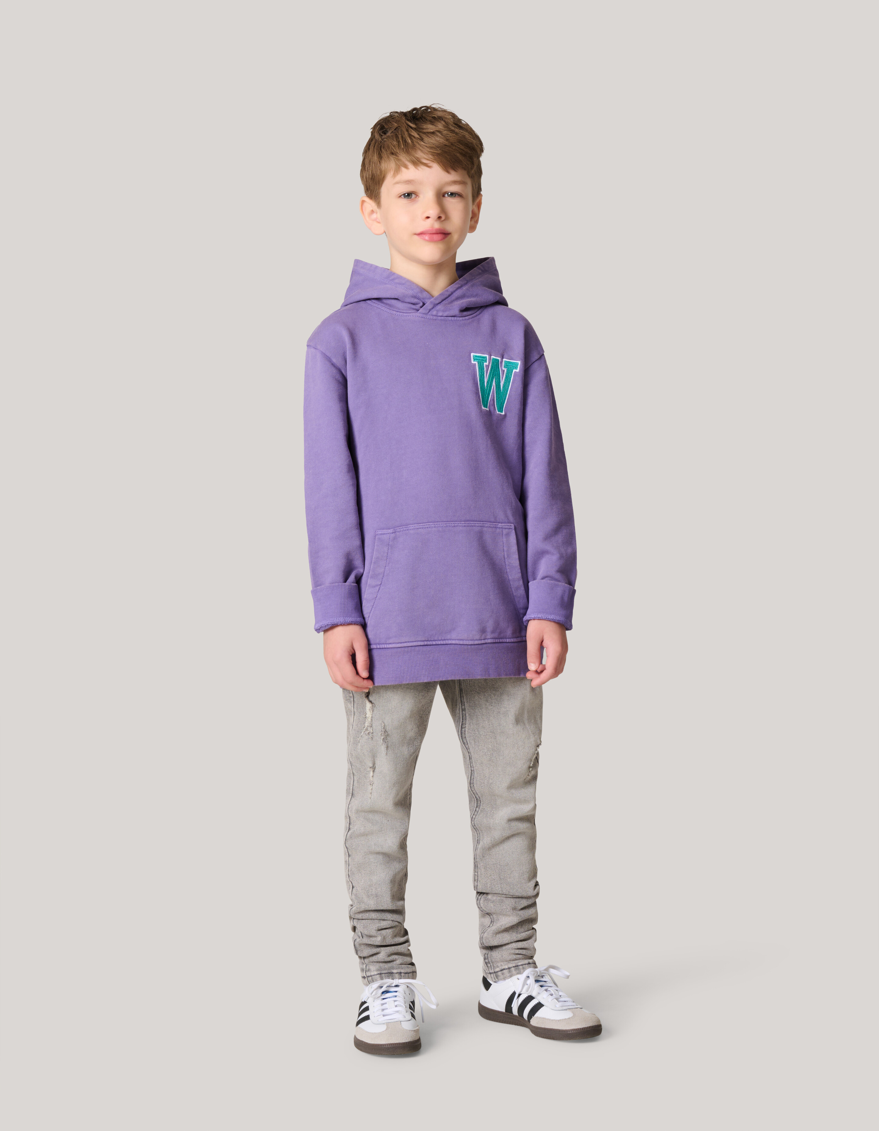 Washed Hoodie Paars SHOEBY BOYS