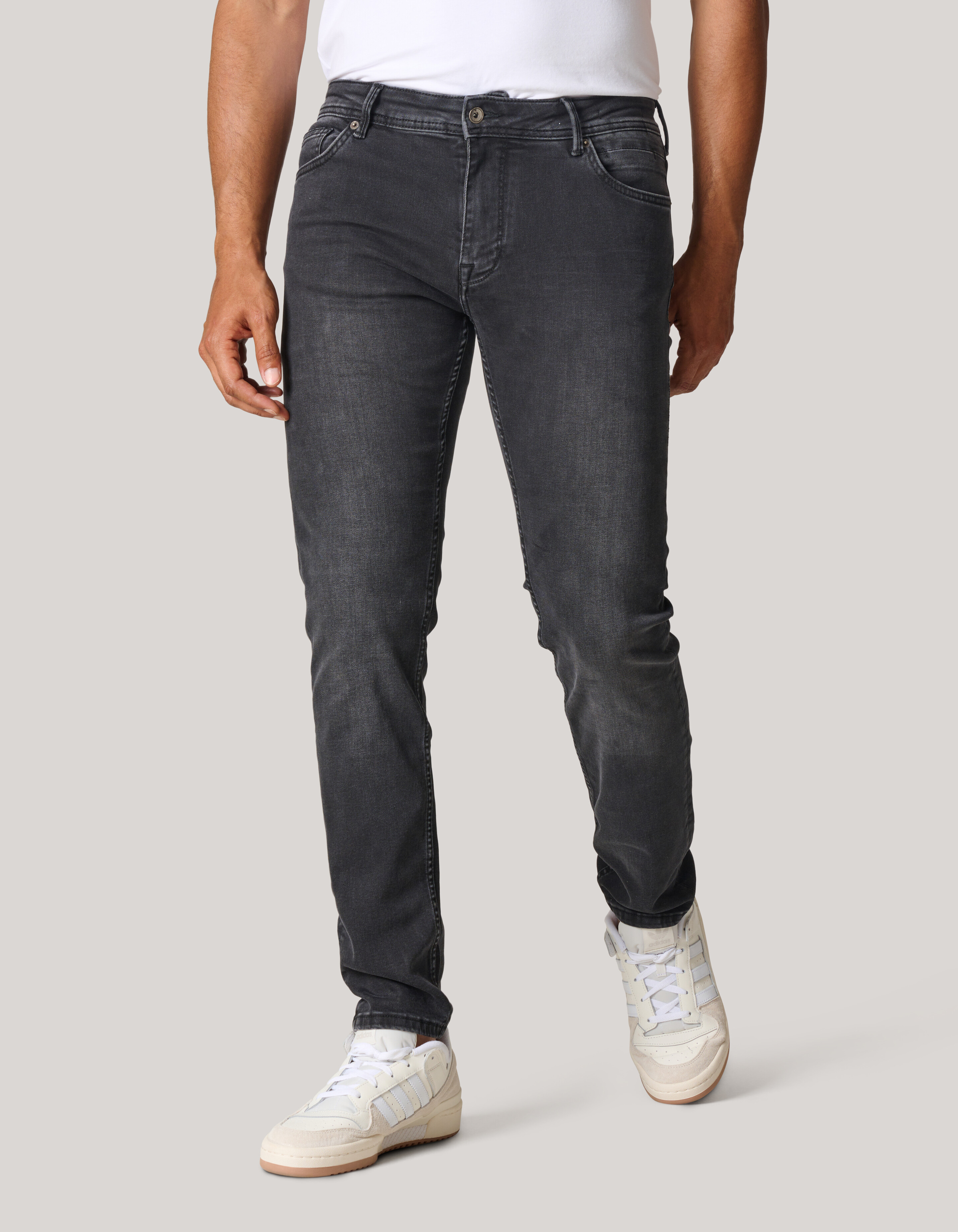 Skinny Fit Jeans Zwart Washed L34 Refill