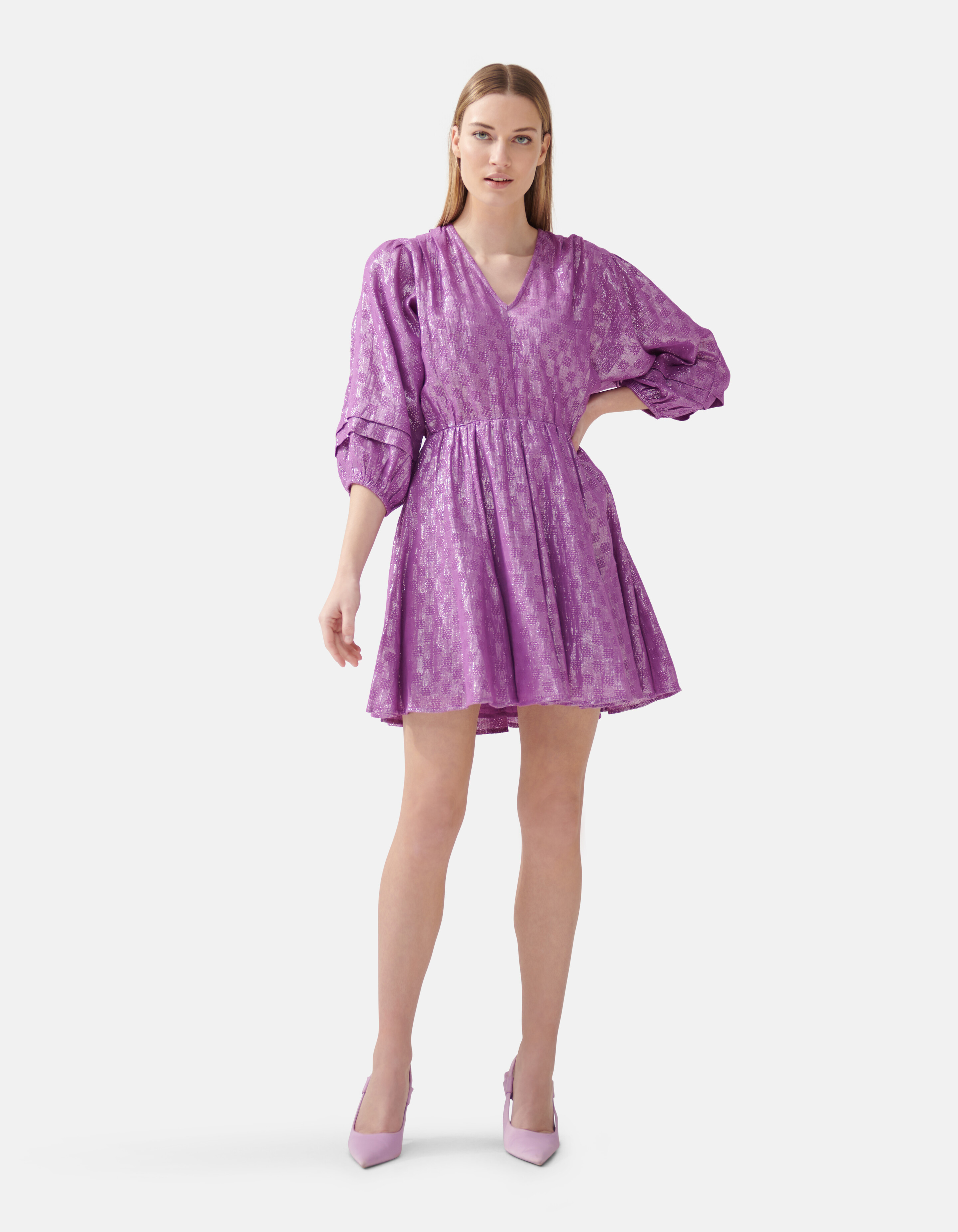 Voile Jurk Paars By Fred SHOEBY WOMEN