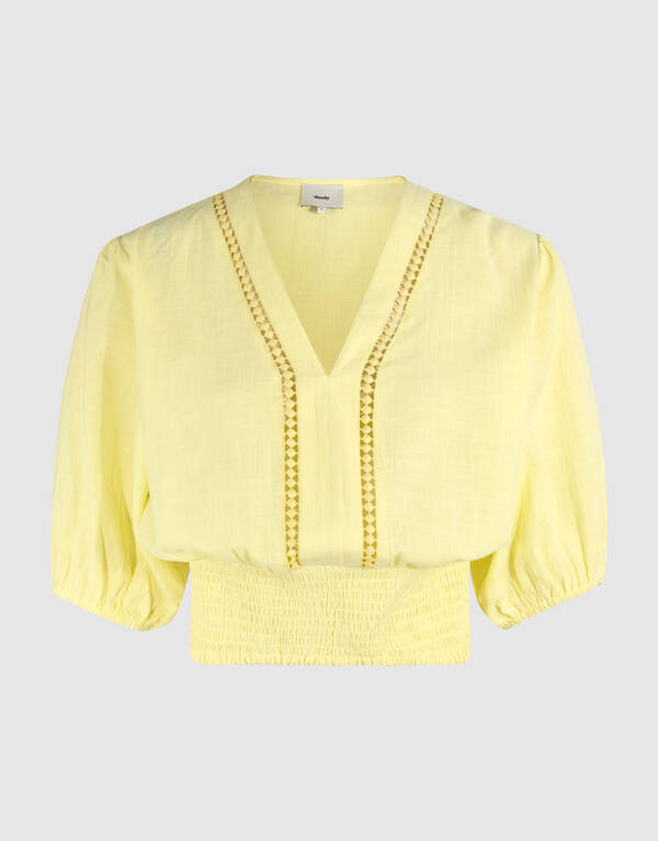 Tape Cropped Top Lichtgeel SHOEBY WOMEN