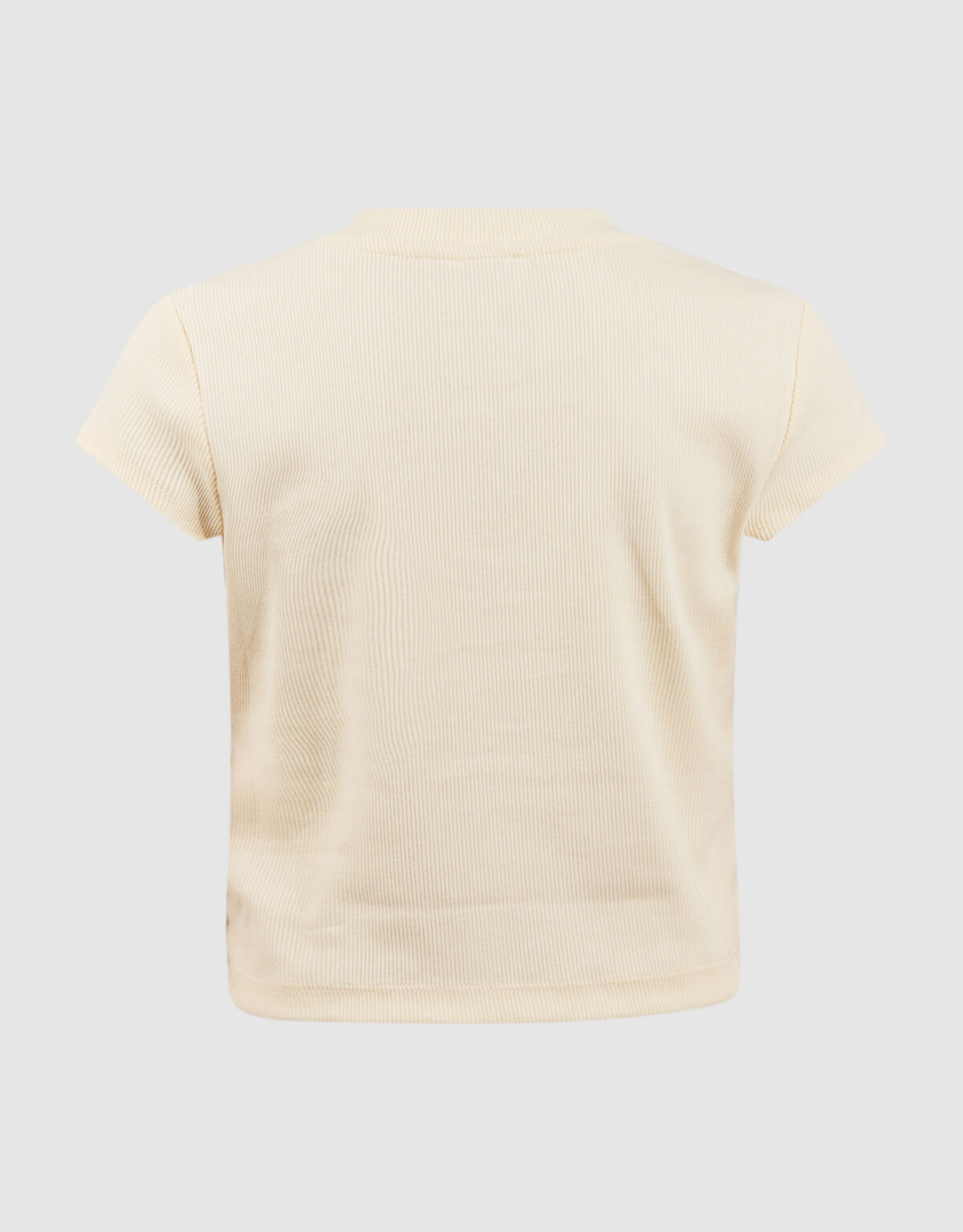 Rib Pepper Crop Top Gebroken Wit SHOEBY GIRLS