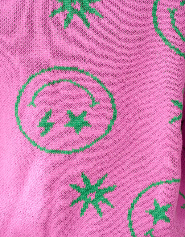 Smiley Sweater Roze SHOEBY GIRLS