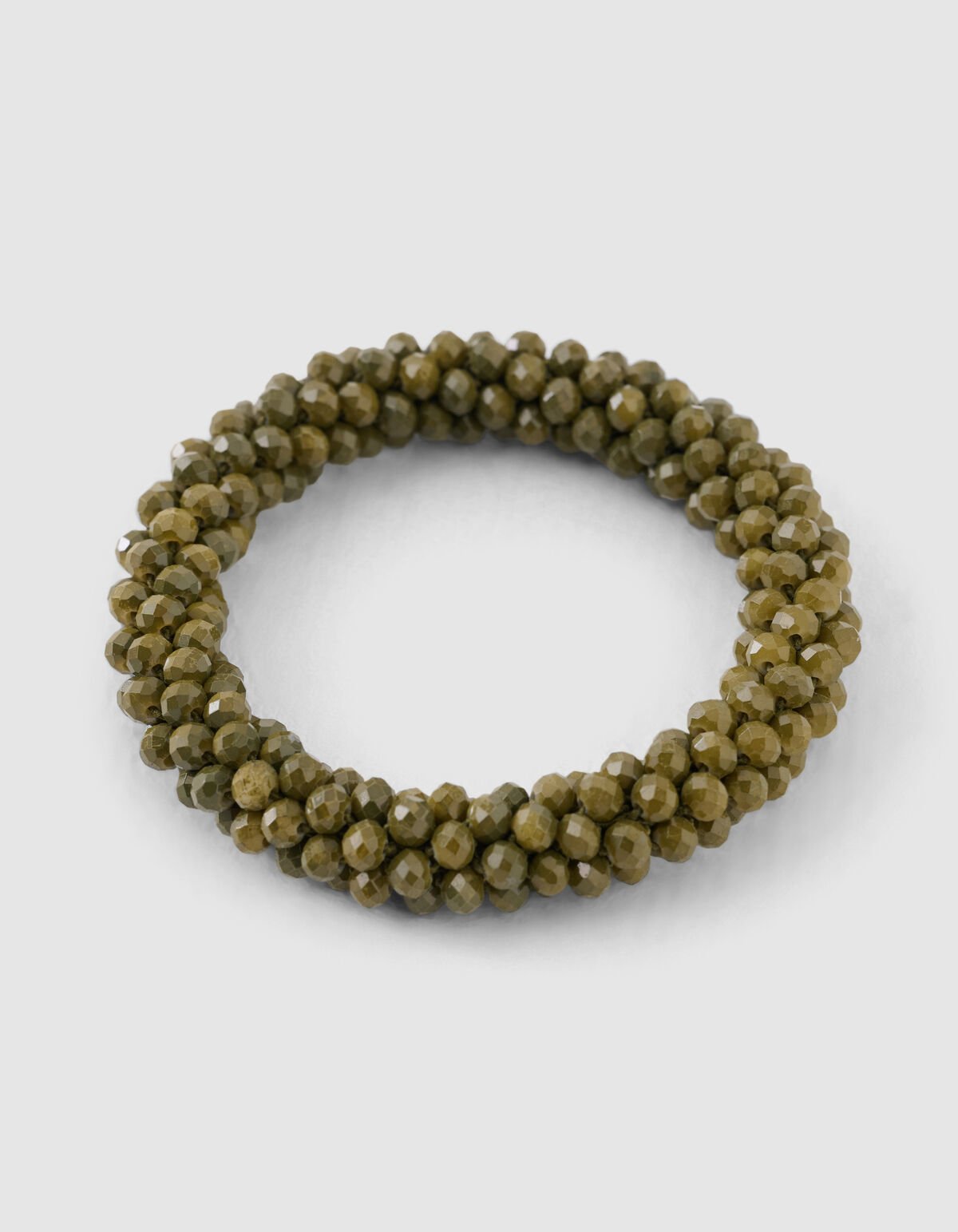 Beaded Haarelastiek Groen SHOEBY ACCESSOIRES