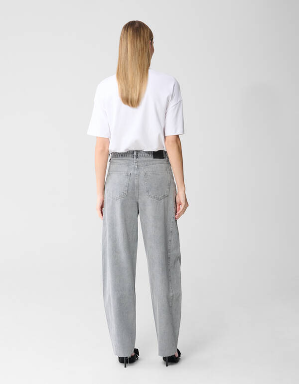 Barrel Fit Jeans Lichtgrijs SHOEBY WOMEN