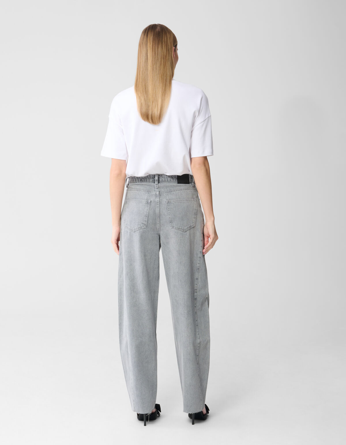 Barrel Fit Jeans Lichtgrijs SHOEBY WOMEN