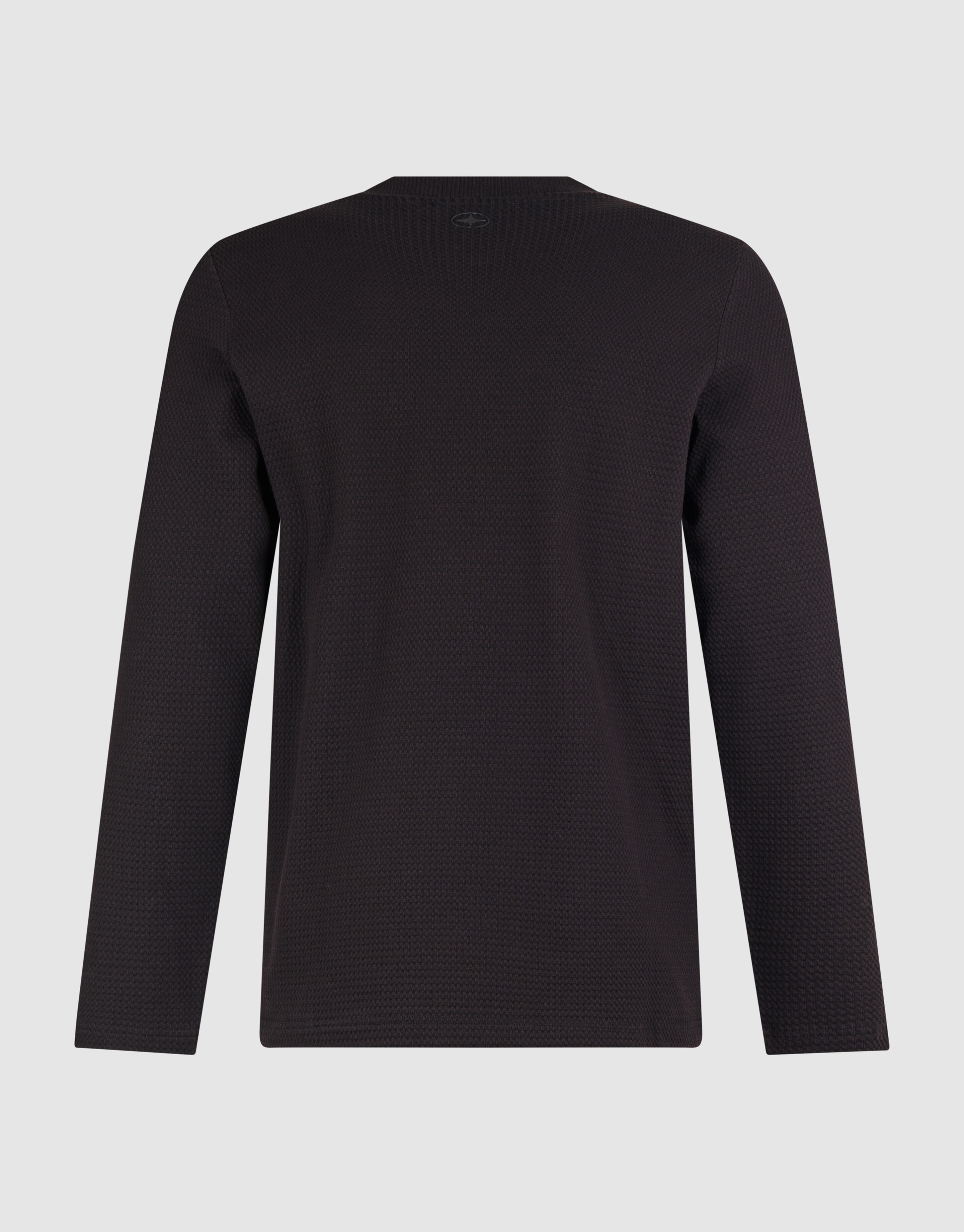 Structuur Longsleeve T-shirt Donkerbruin SHOEBY MEN