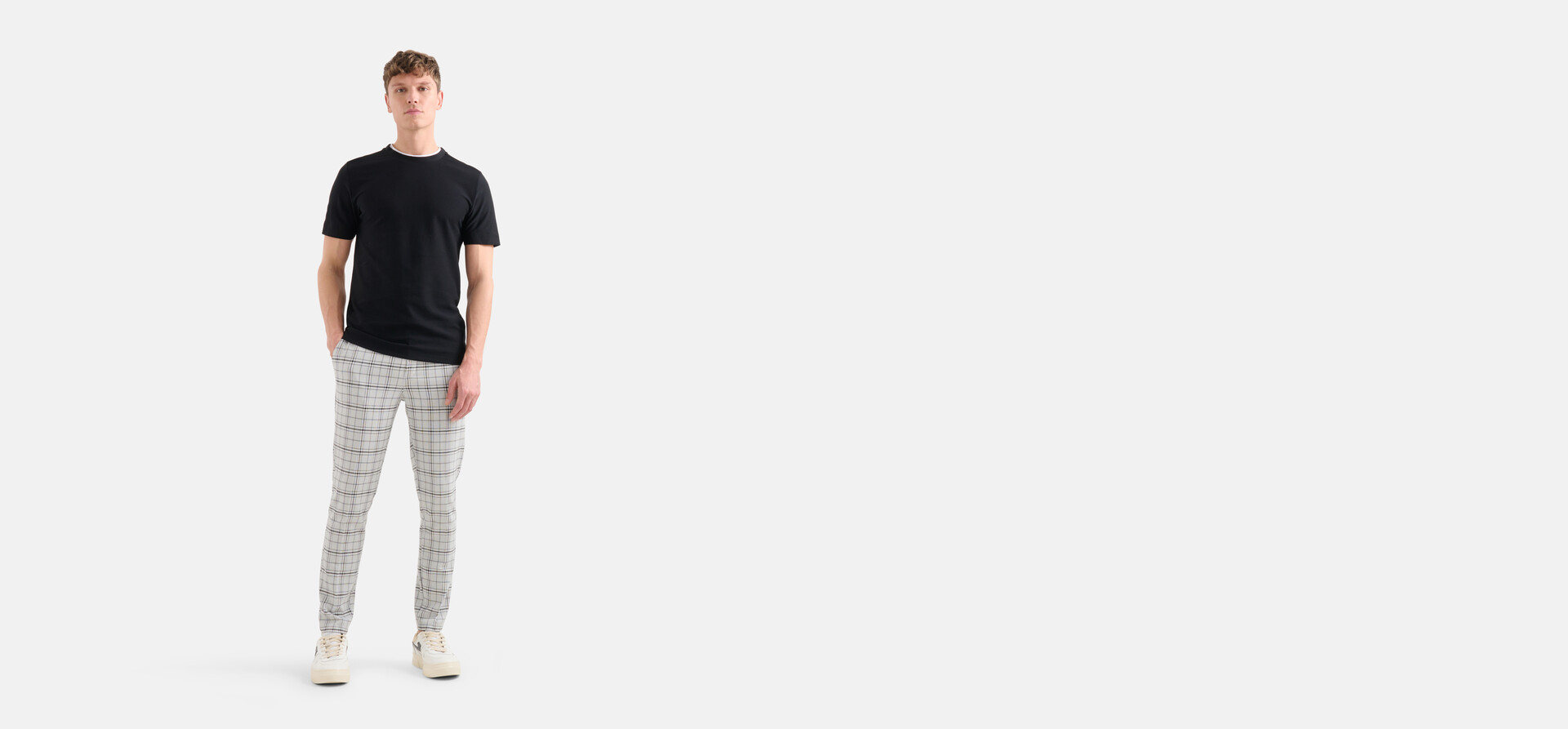 Geruiten Broek Lichtgrijs SHOEBY MEN