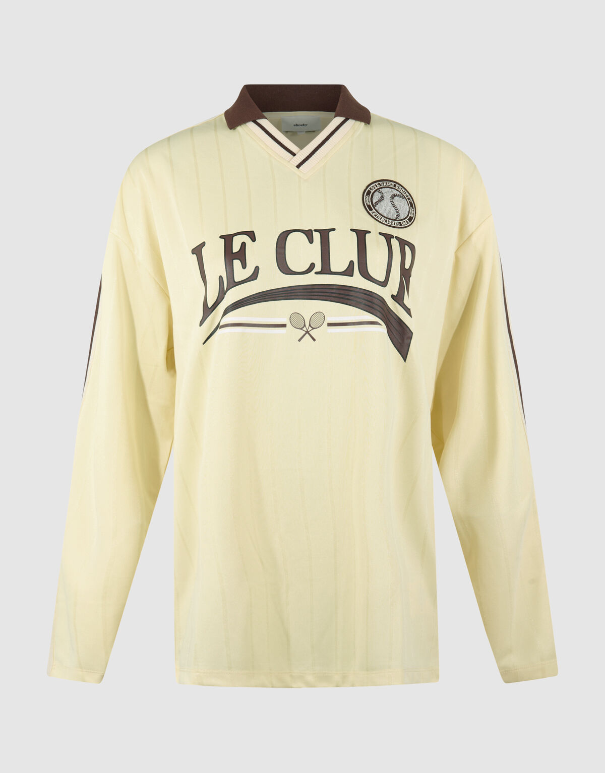 Oversized Baseball Longesleeve Top Lichtgeel SHOEBY WOMEN