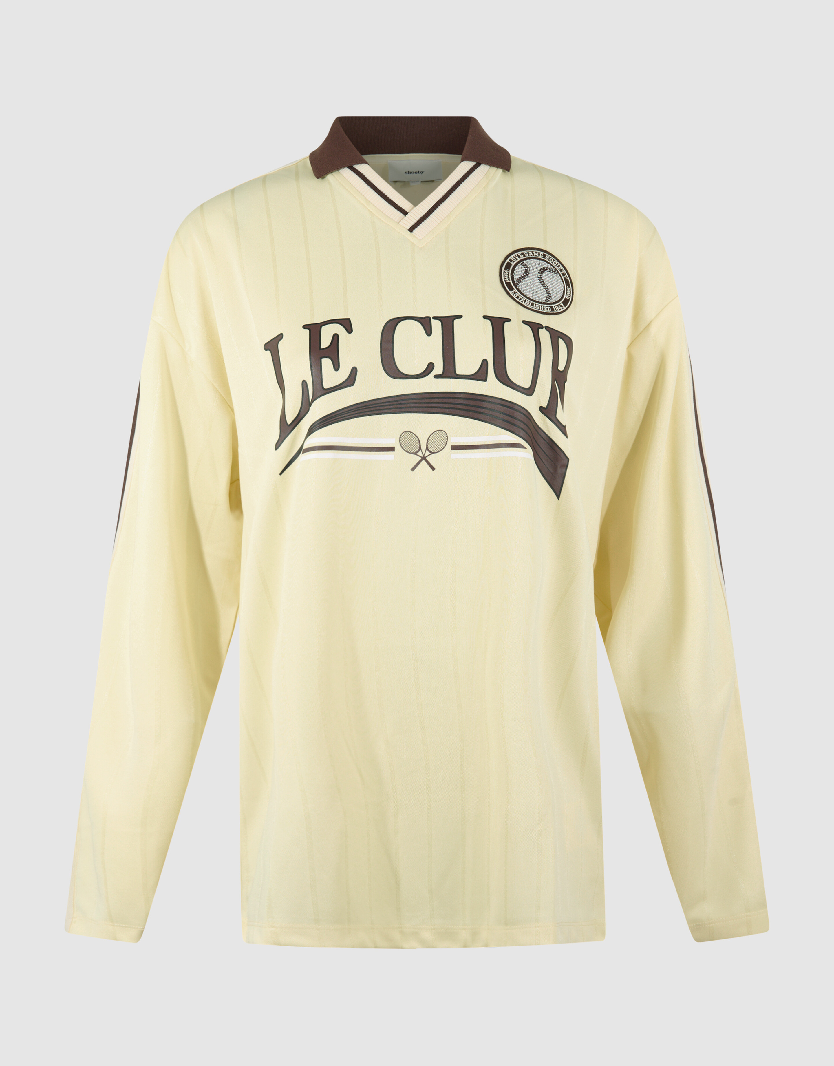 Oversized Baseball Longesleeve Top Lichtgeel SHOEBY WOMEN