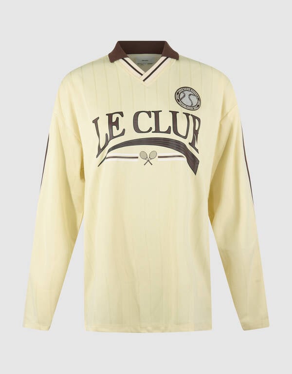 Oversized Baseball Longesleeve Top Lichtgeel SHOEBY WOMEN