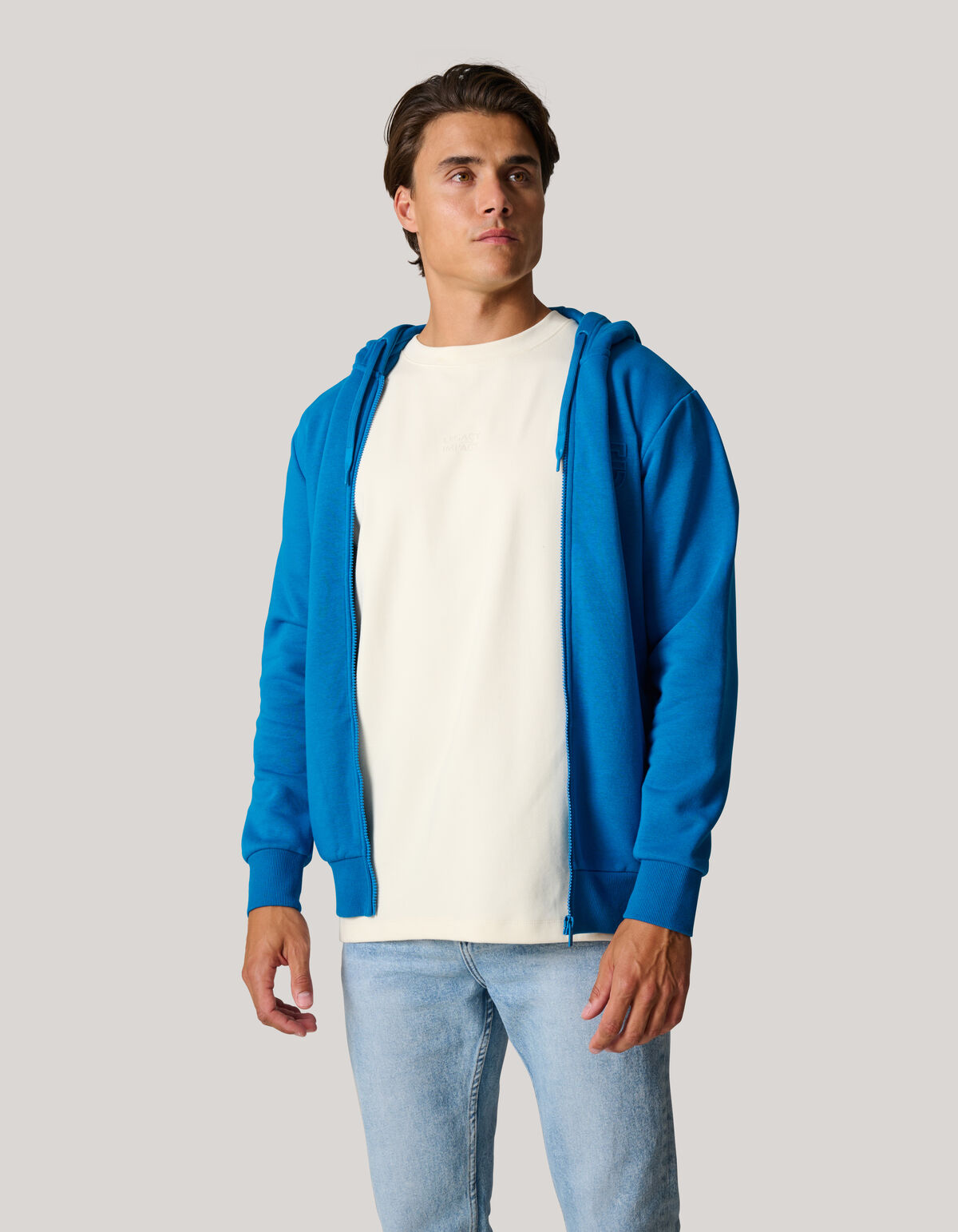 Zipper Hoodie Blauw SHOEBY MEN