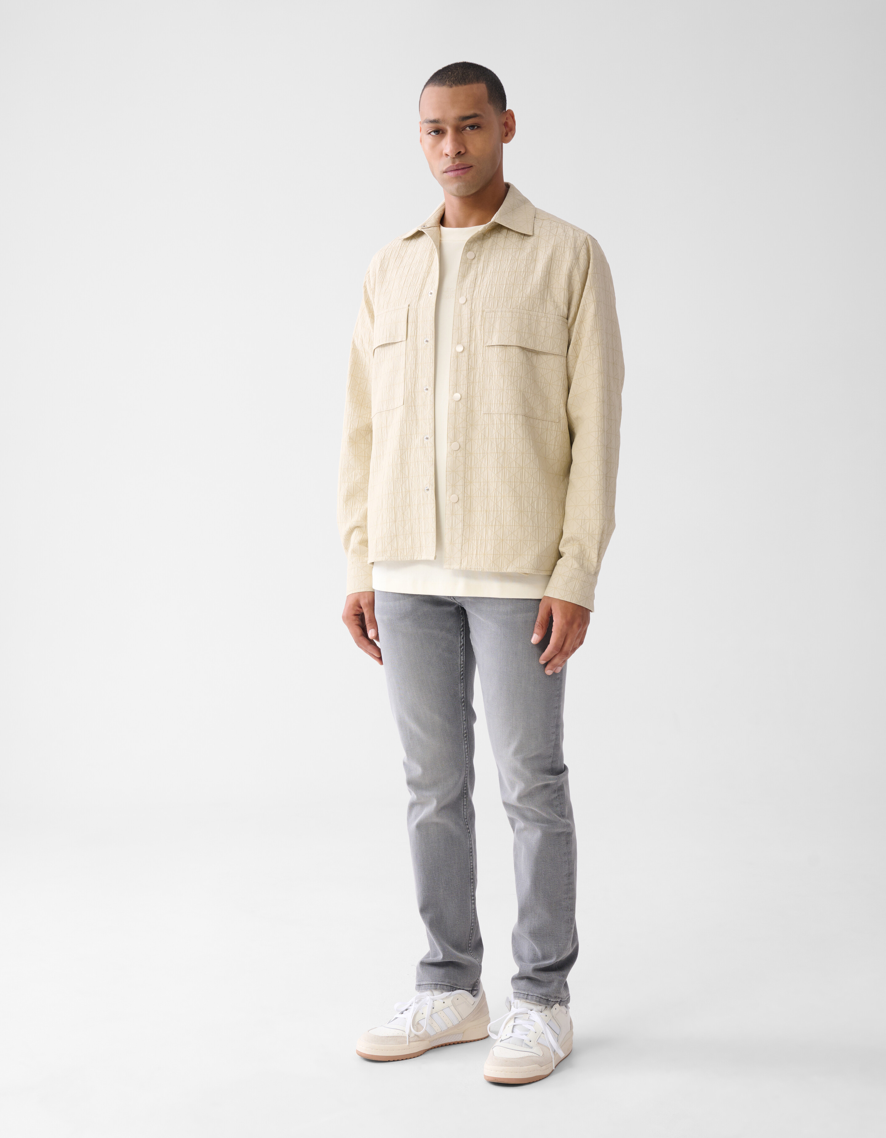 Structuur Overshirt Zand SHOEBY MEN