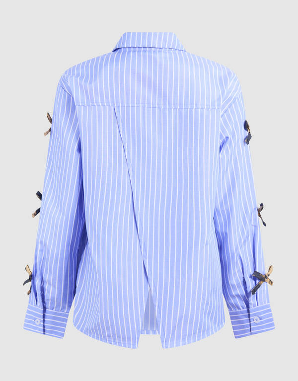 Strik Striped Blouse Blauw SHOEBY GIRLS