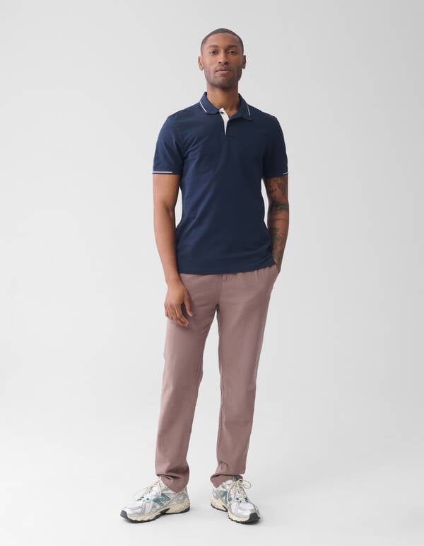 Pique Polo Donkerblauw SHOEBY MEN