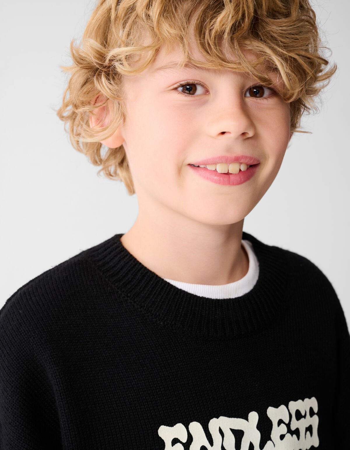 Endless Gebreide Trui Zwart SHOEBY BOYS
