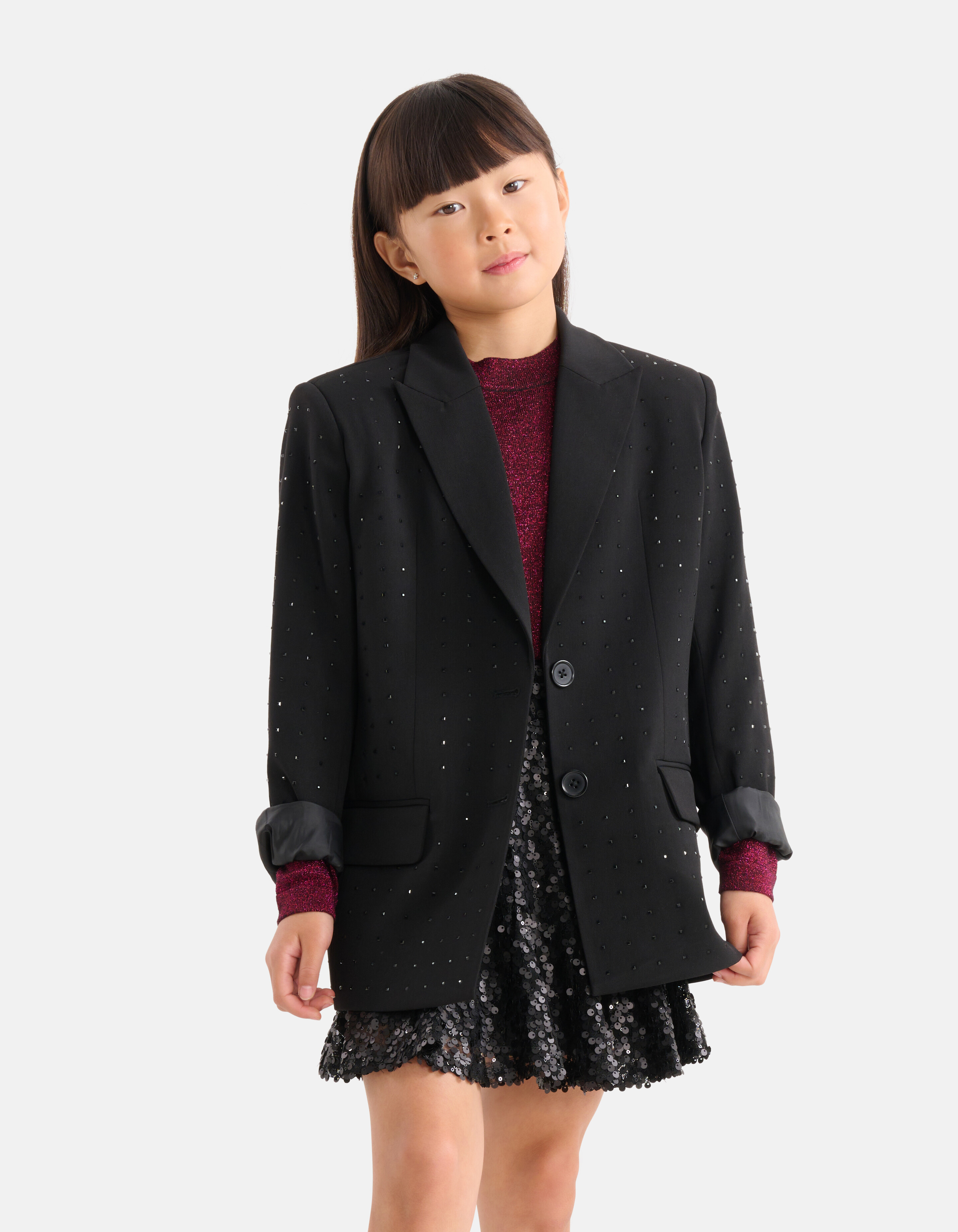 Strass Studs Blazer Zwart By Nicolette SHOEBY GIRLS