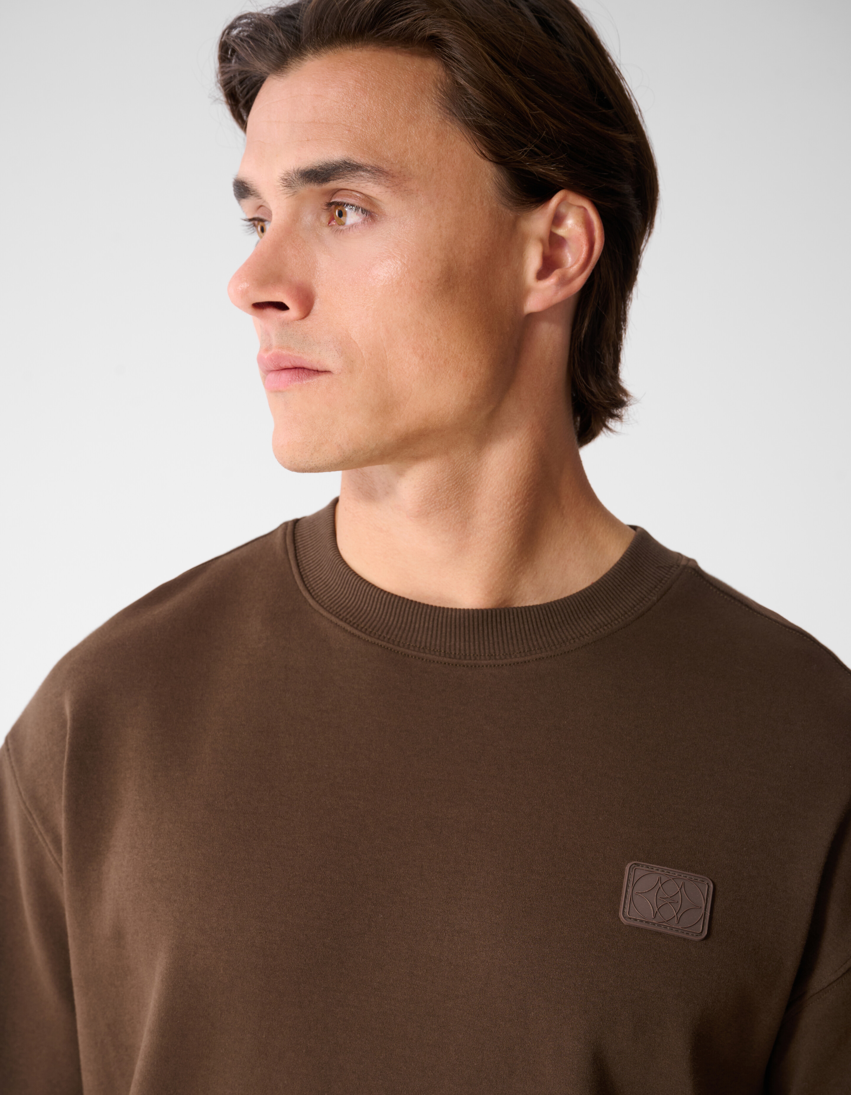 Spark Label T-shirt Donkerbruin SHOEBY MEN