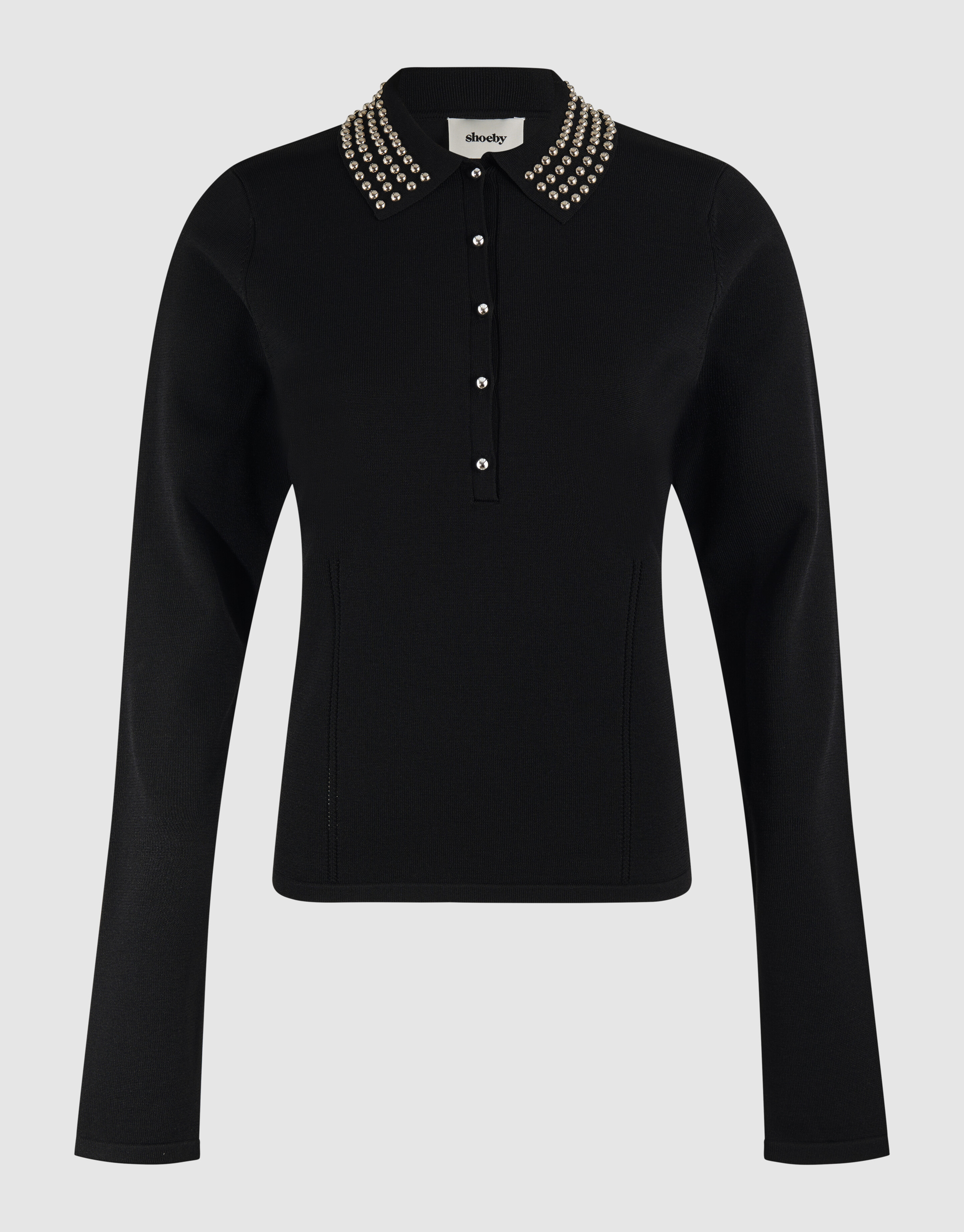 Strass Knit Polo Zwart SHOEBY WOMEN