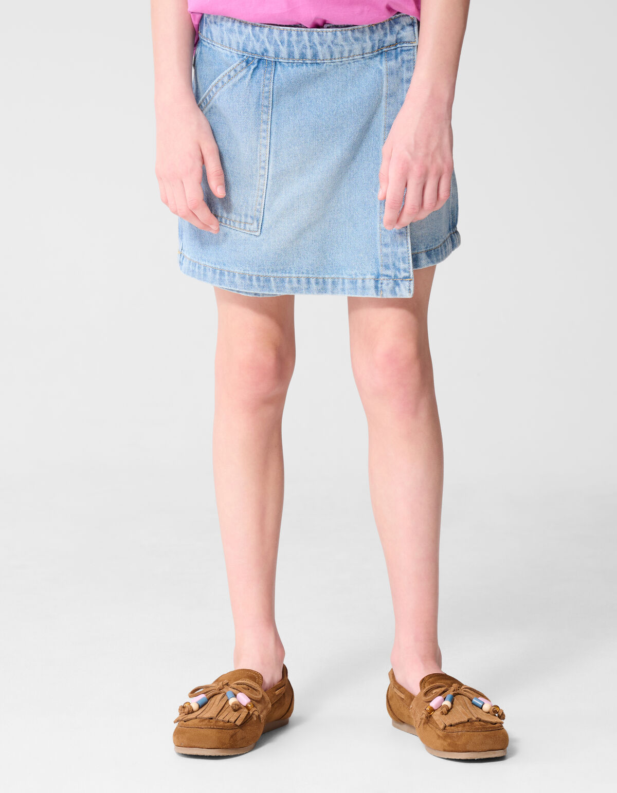 Denim Wrap Skort Bleached SHOEBY GIRLS