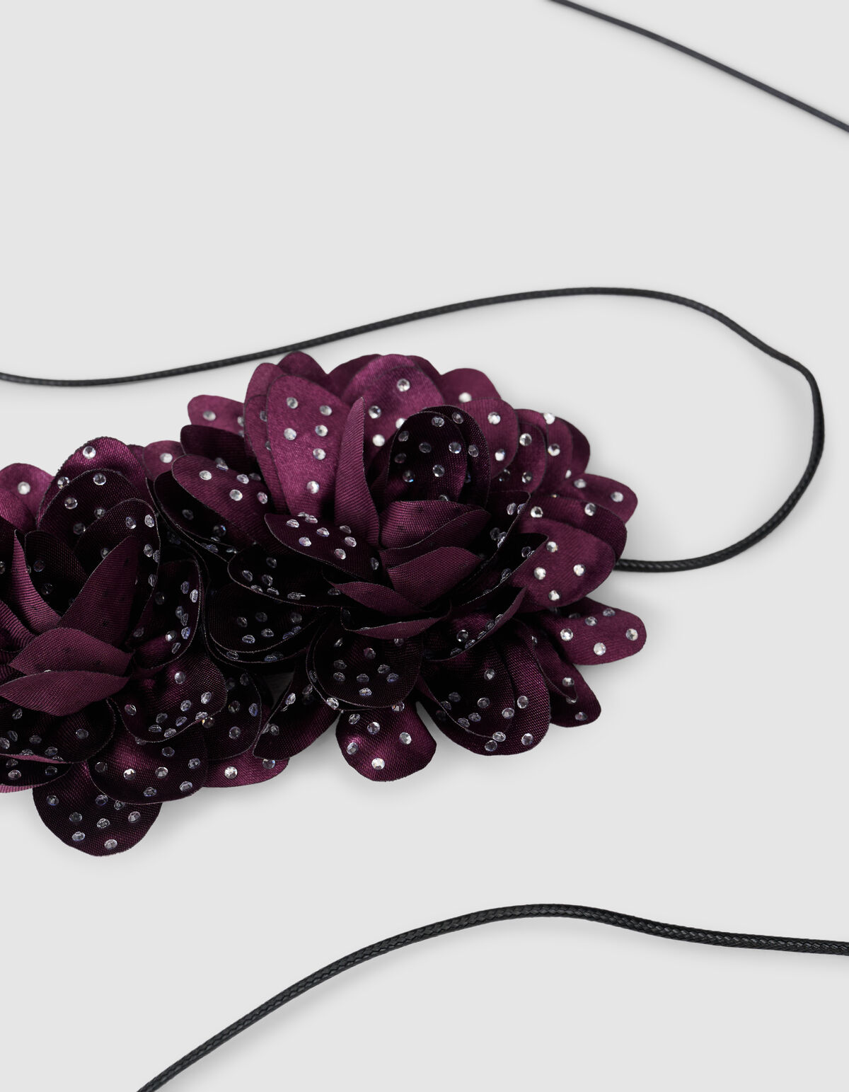 Strass Flower Corsage Donkerrood SHOEBY ACCESSOIRES