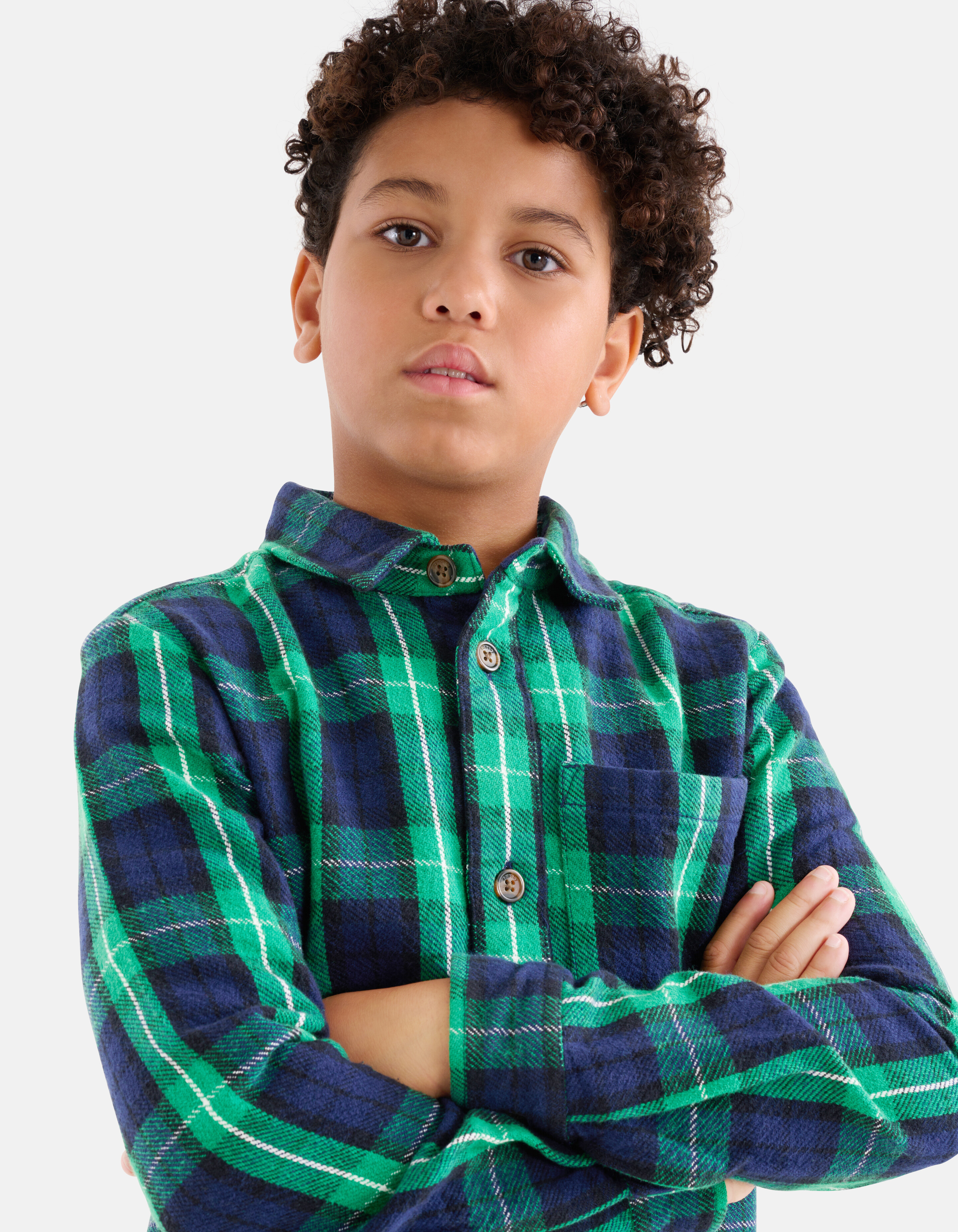 Soft Ruiten Overhemd Groen SHOEBY BOYS