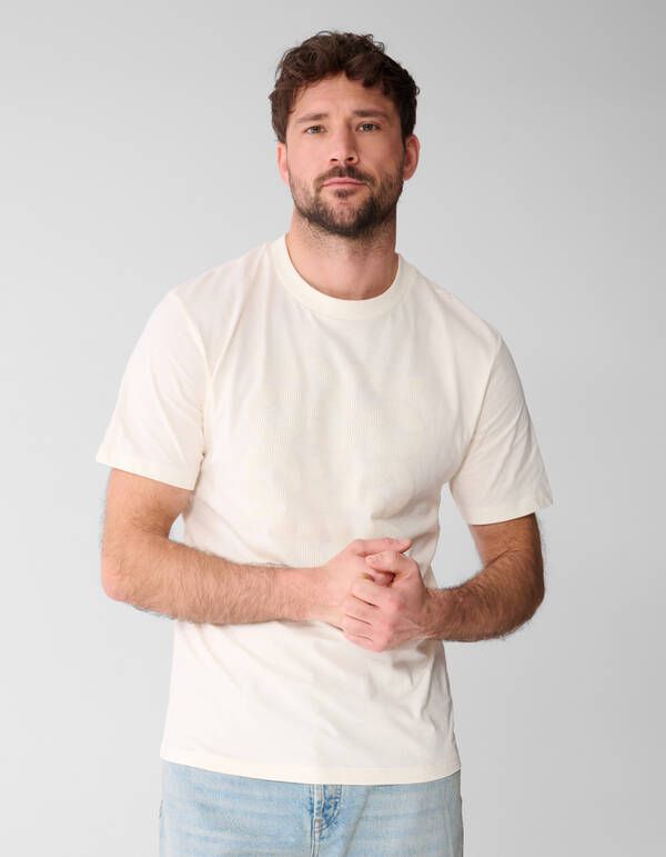 Stripe Artwork T-shirt Gebroken Wit SHOEBY MEN