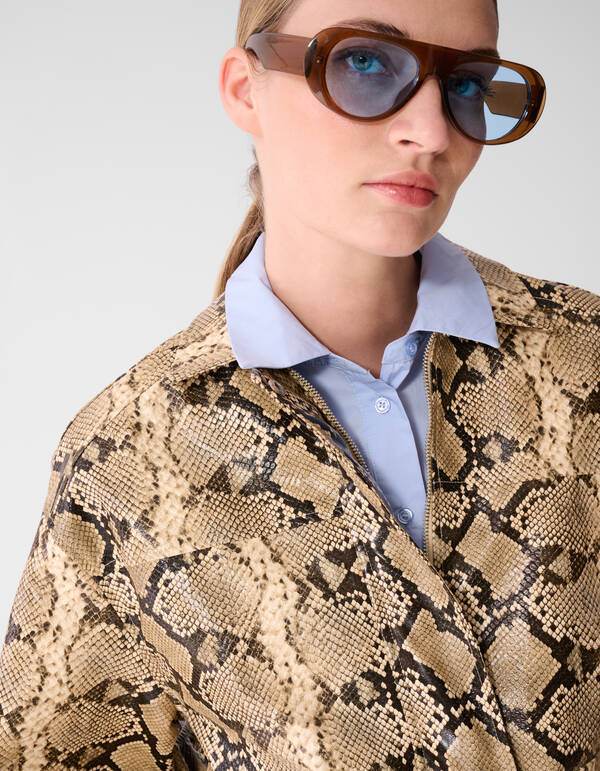 Oversized Snake Jack Lichtbruin SHOEBY WOMEN