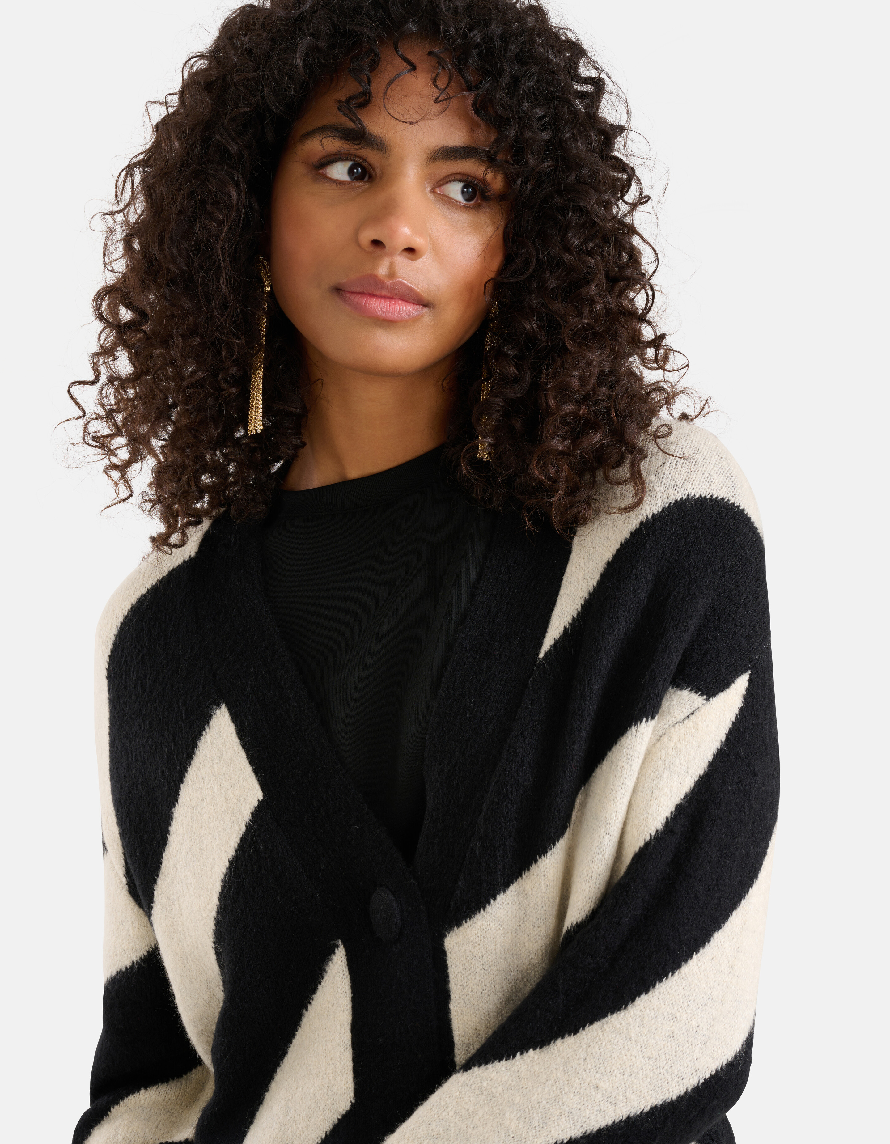 Gestreept Vest Zwart SHOEBY WOMEN