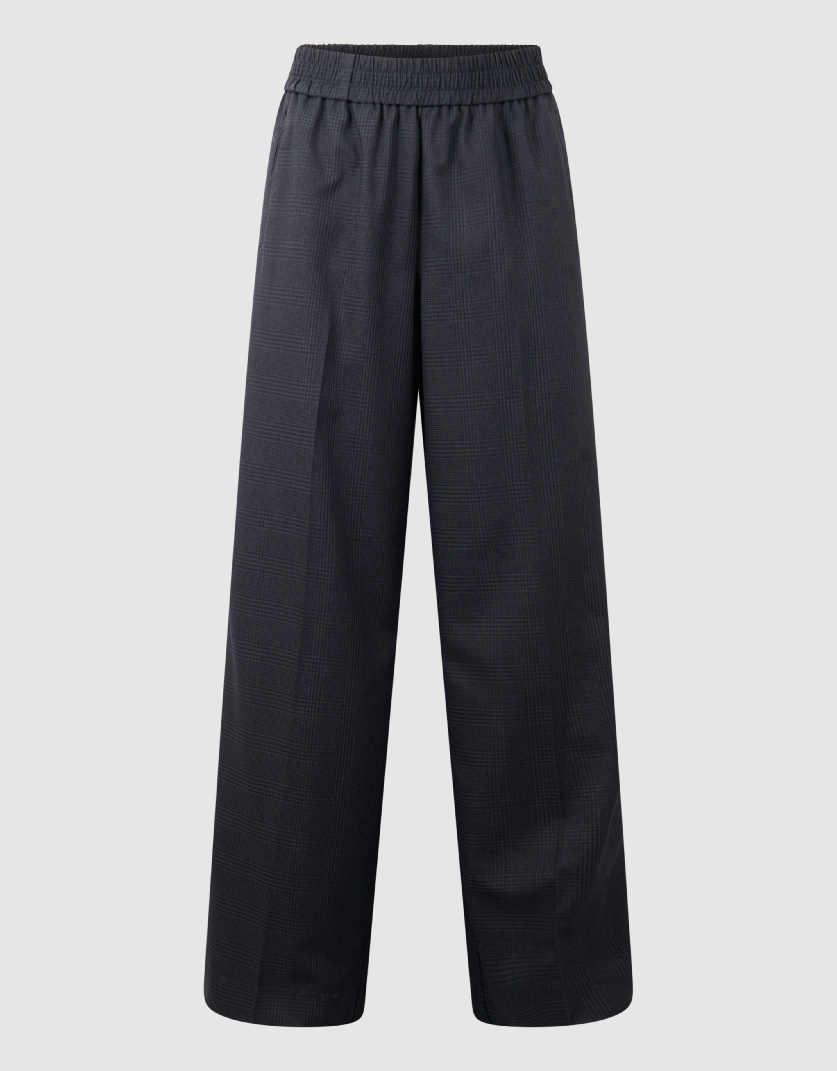 Ruiten Wide Leg Fit Broek Donkergrijs SHOEBY WOMEN