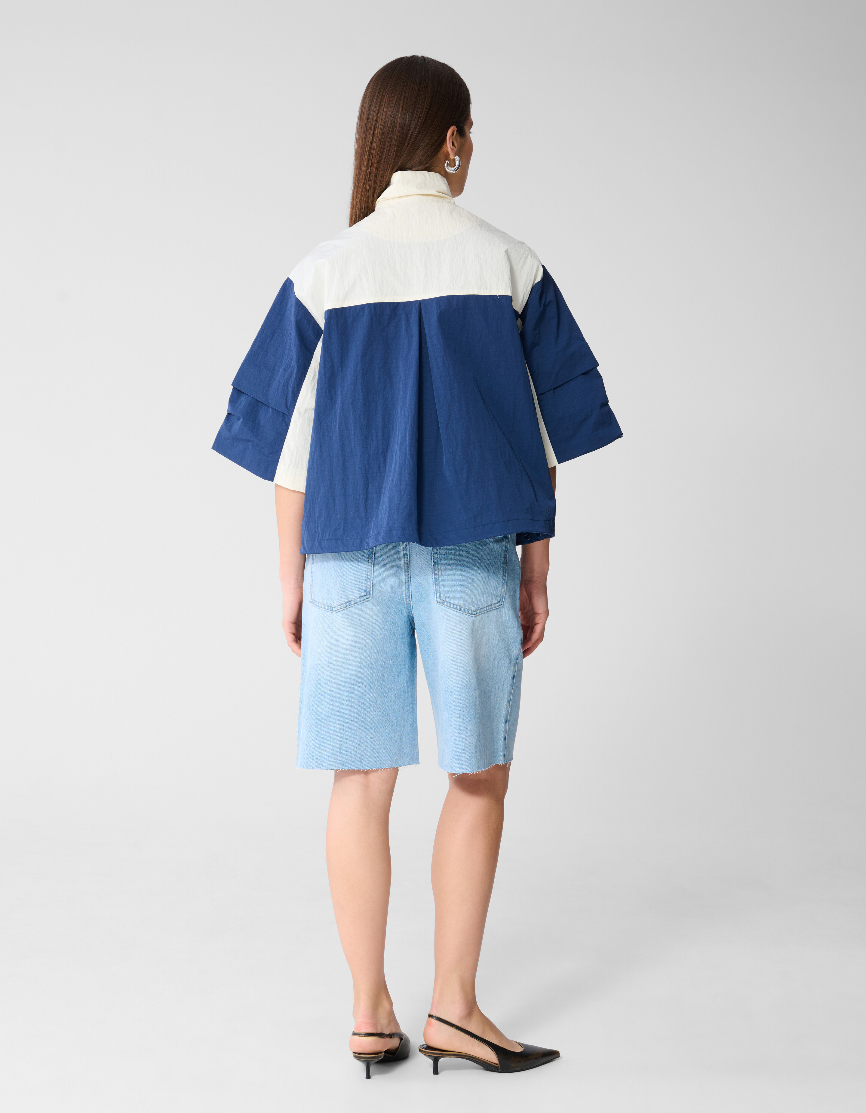 Oversized Sporty Track Jack Donkerblauw SHOEBY WOMEN