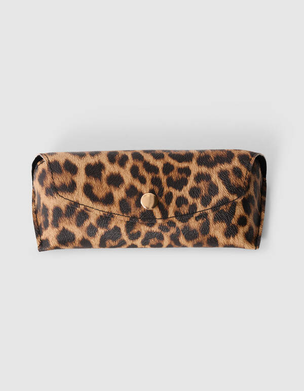 Leopard Zonnebrillen Pouch Bruin SHOEBY ACCESSOIRES