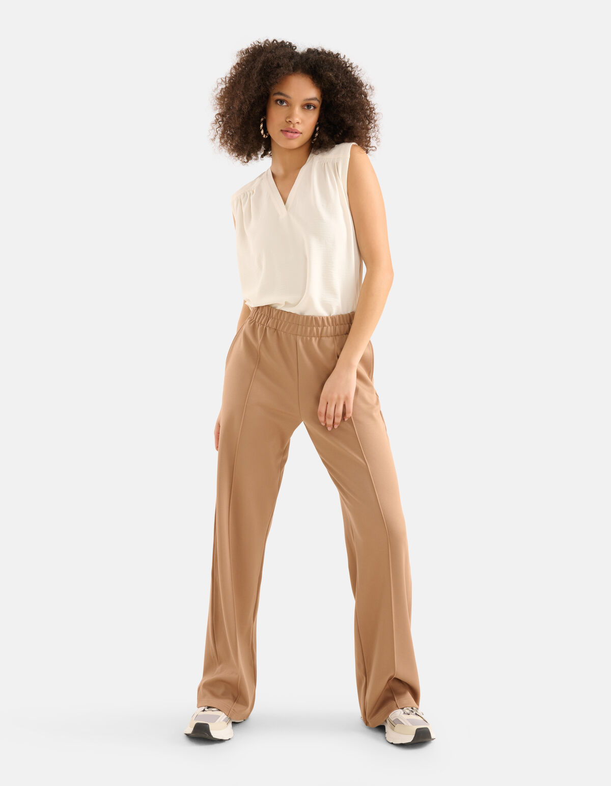 Loose Fit Broek Bruin SHOEBY WOMEN