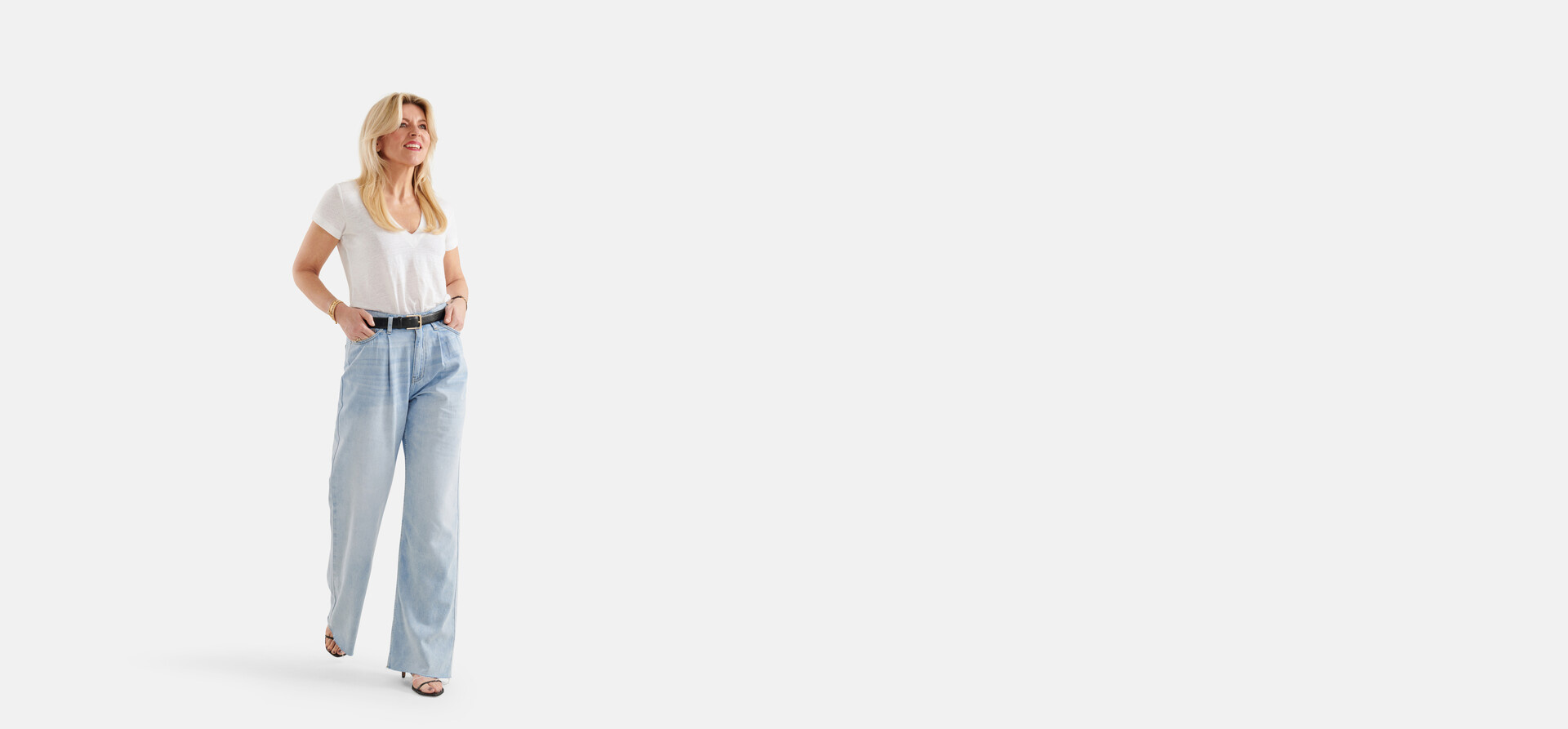 Wide Leg Jeans Blauw L32 SHOEBY WOMEN