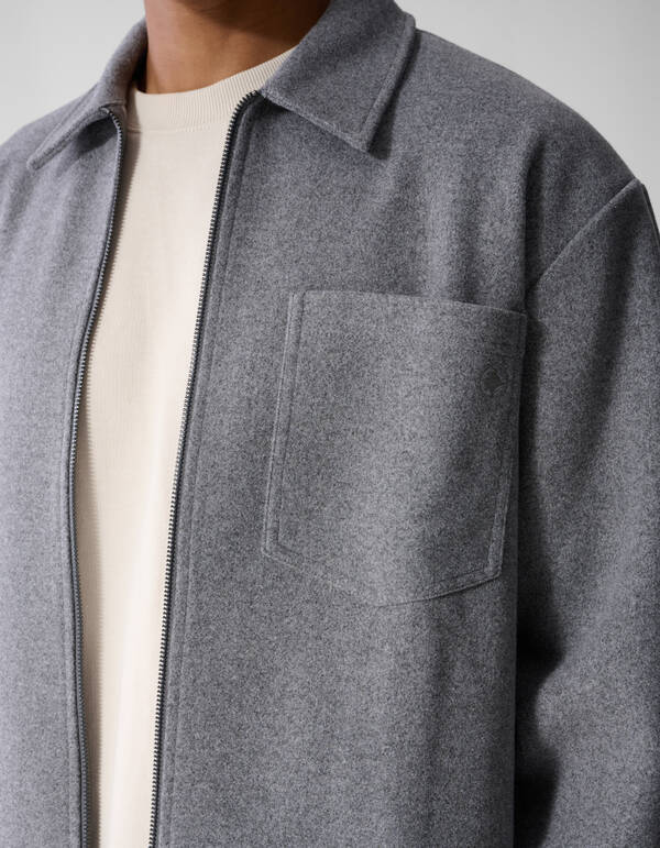 Melange Overshirt Grijs SHOEBY MEN