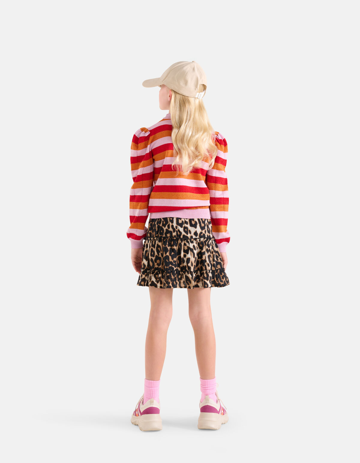 Gestreepte Glitter Trui Oranje SHOEBY GIRLS