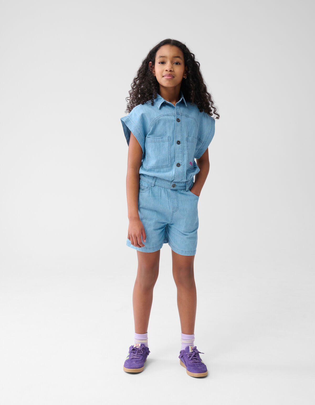 Denim Jumpsuit Blauw SHOEBY GIRLS