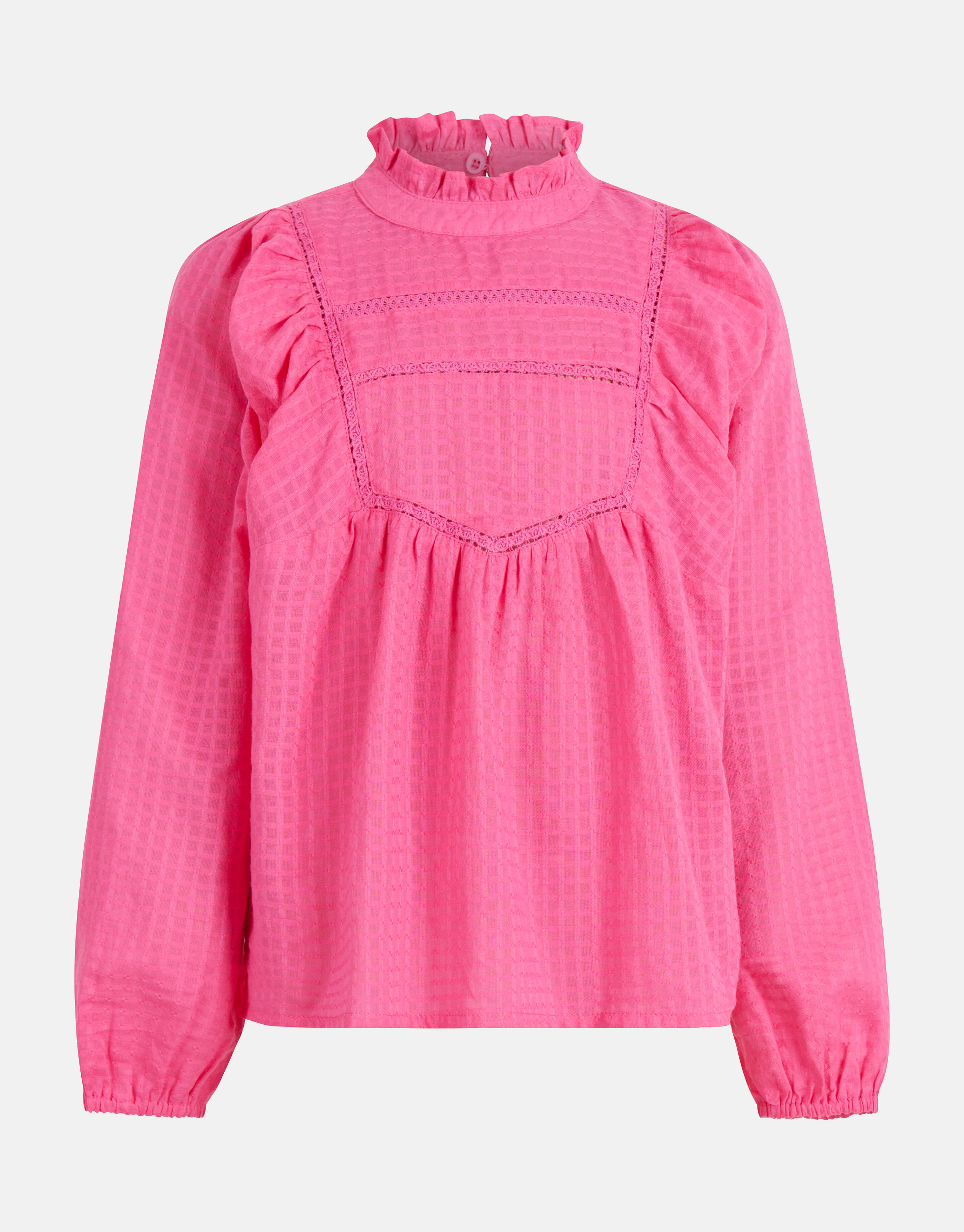 Tape Detail Blouse Roze SHOEBY GIRLS
