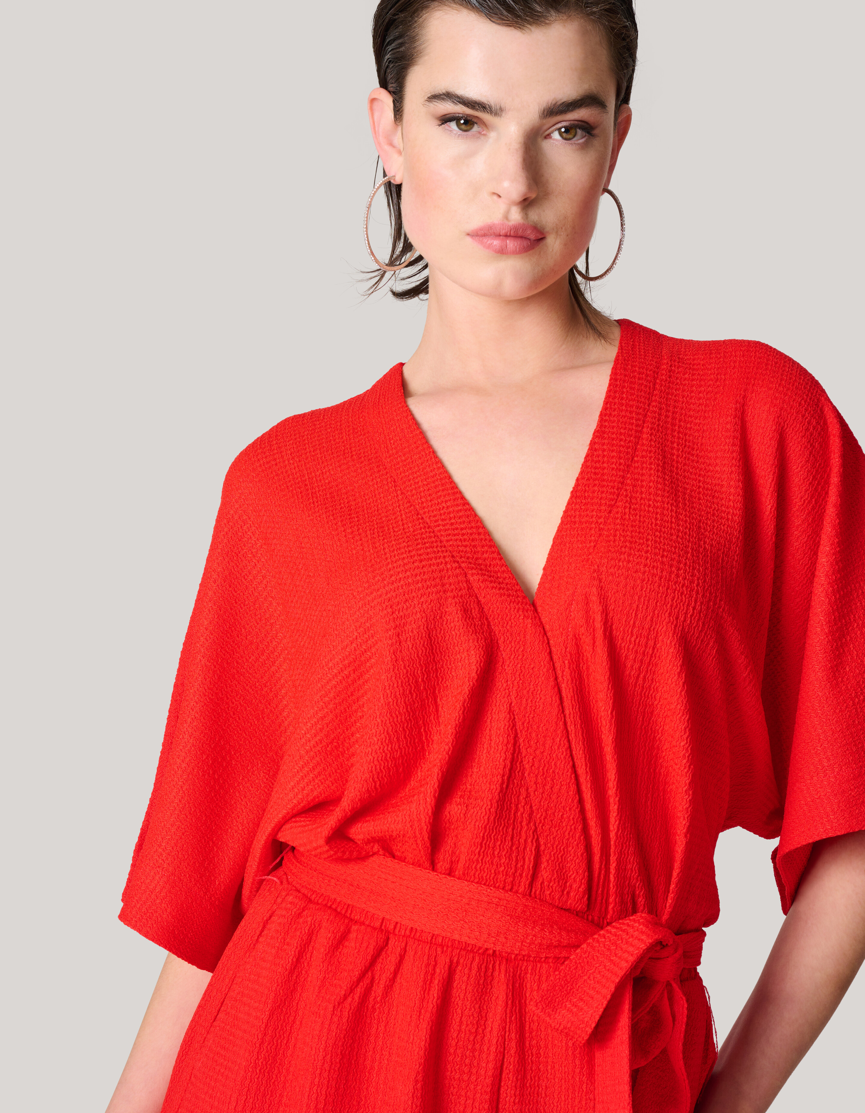 Crinkle Jumpsuit Rood SHOEBY WOMEN