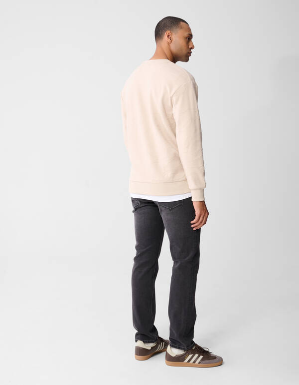 Structuur Sweater Gebroken Wit SHOEBY MEN