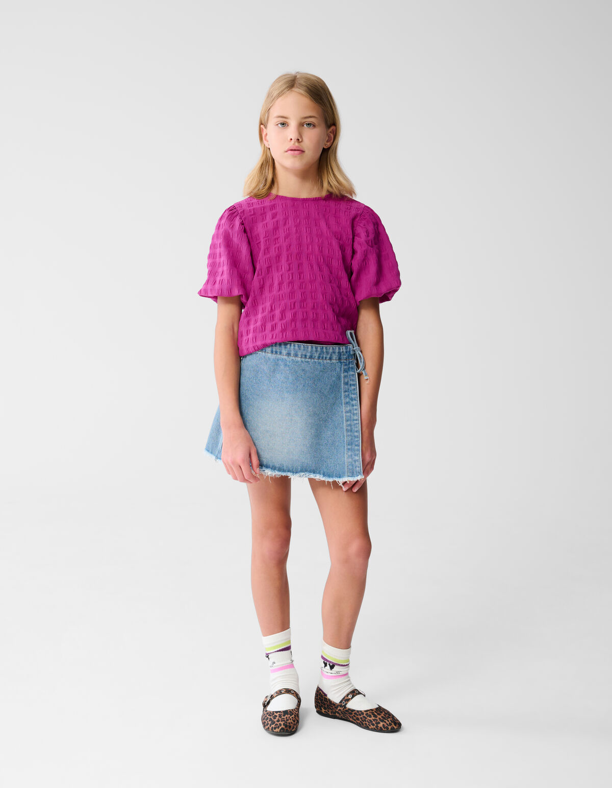 Crinkle Strik Top Roze SHOEBY GIRLS