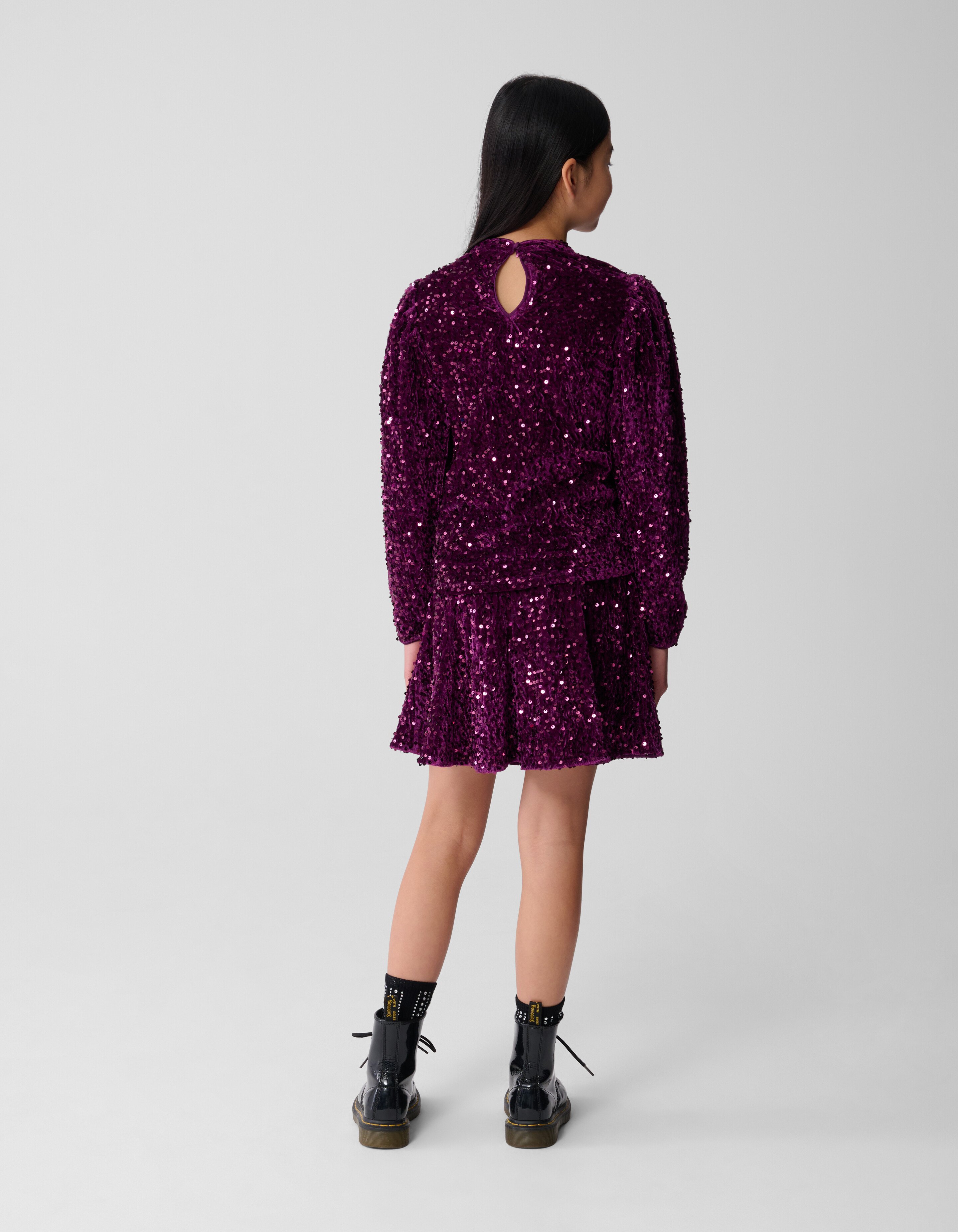 Sequin Mini Rok Donkerroze SHOEBY GIRLS