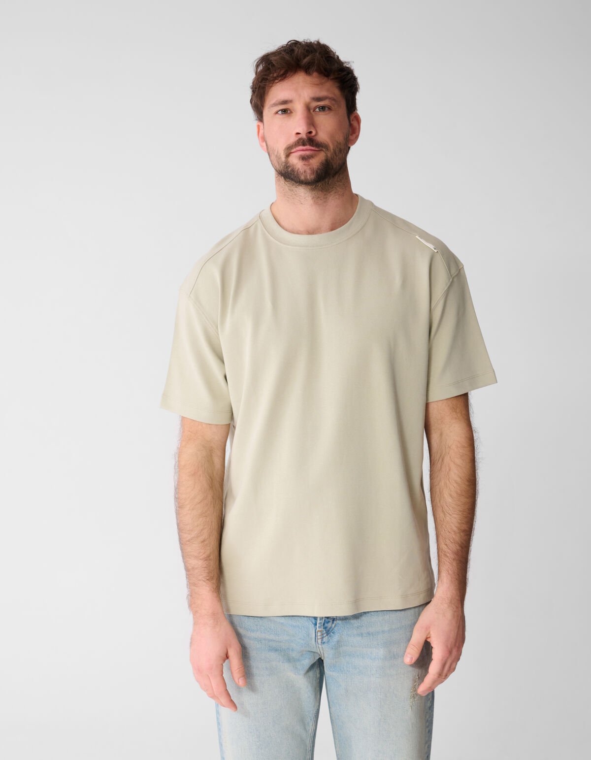Basis Relaxed Fit T-shirt Lichtgroen SHOEBY MEN
