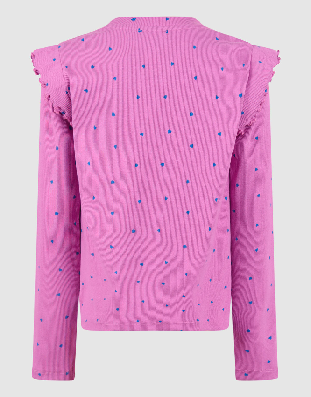 Heart Ruffle Top Roze SHOEBY GIRLS