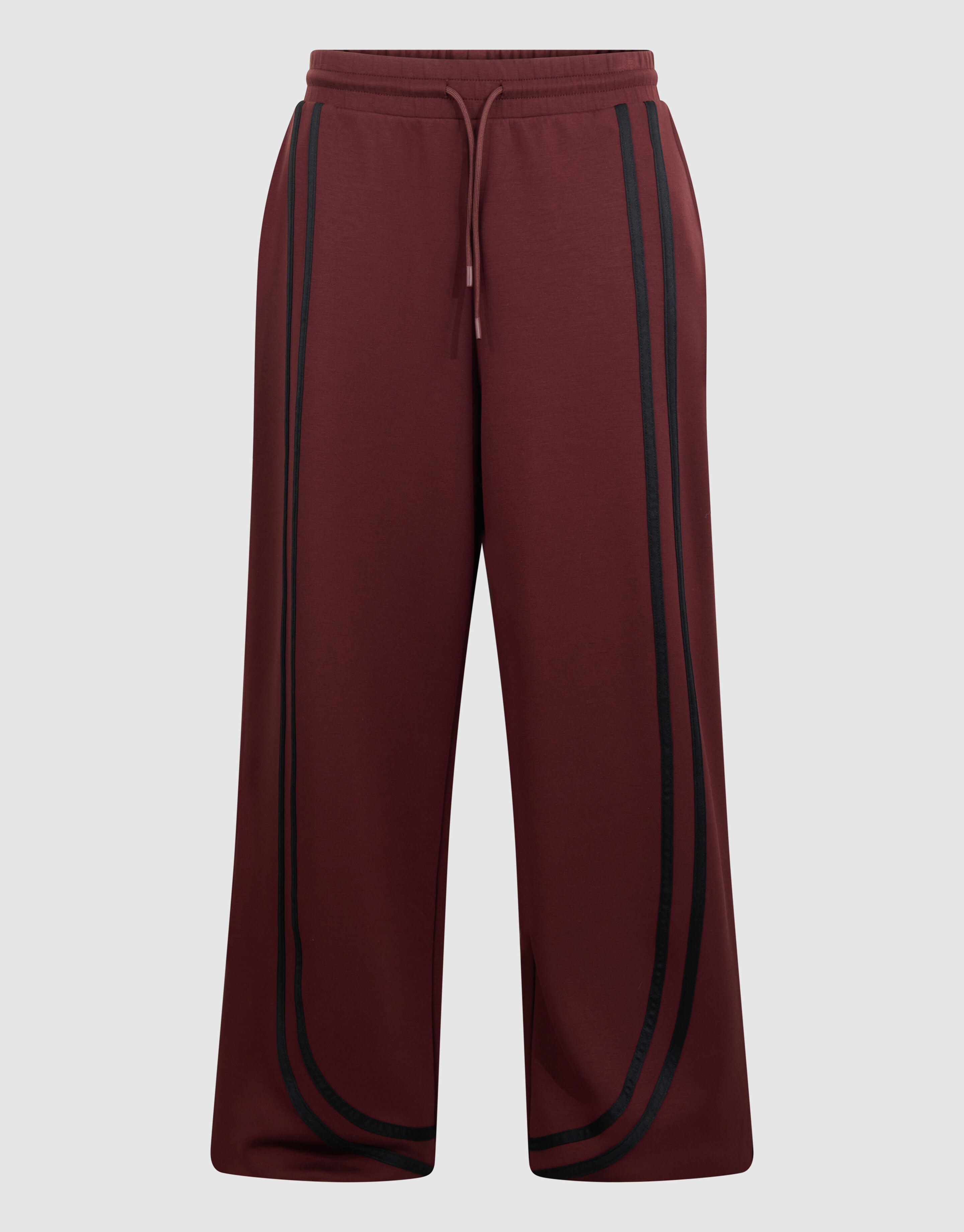 Stripe Jogger Wide leg Broek Donkerrood SHOEBY WOMEN