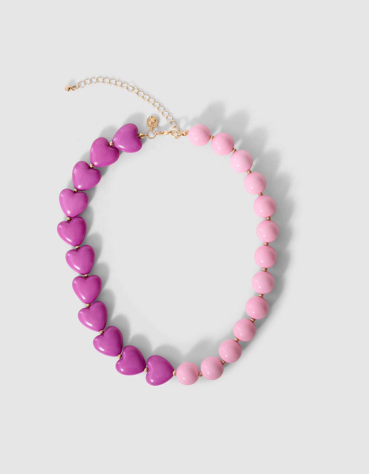 Heart Ketting Roze/Paars SHOEBY ACCESSOIRES