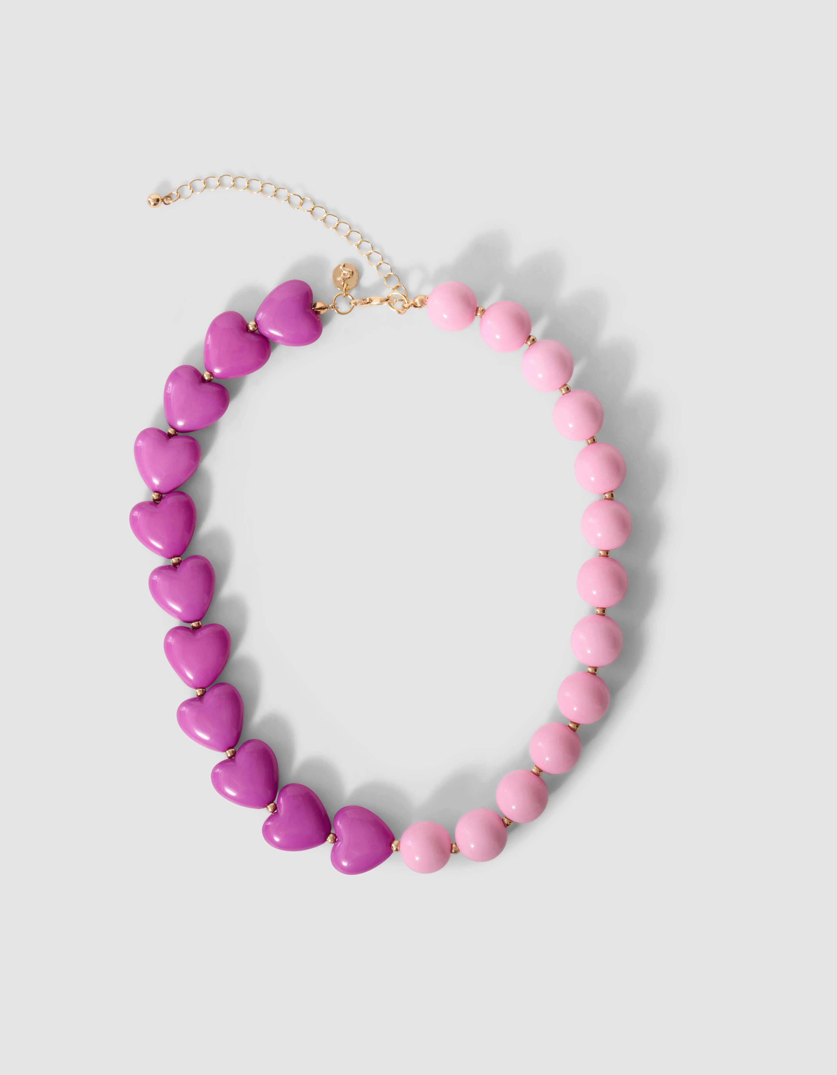 Heart Ketting Roze/Paars SHOEBY ACCESSOIRES