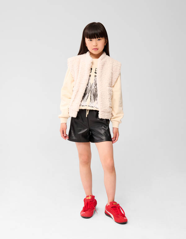 Teddy Gilet Gebroken Wit SHOEBY GIRLS