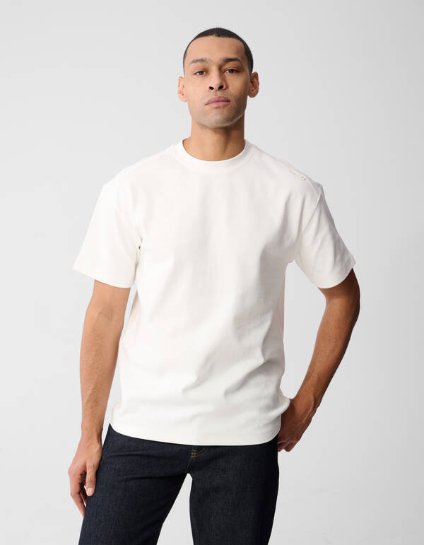 Basis Relaxed Fit T-shirt Gebroken Wit SHOEBY MEN