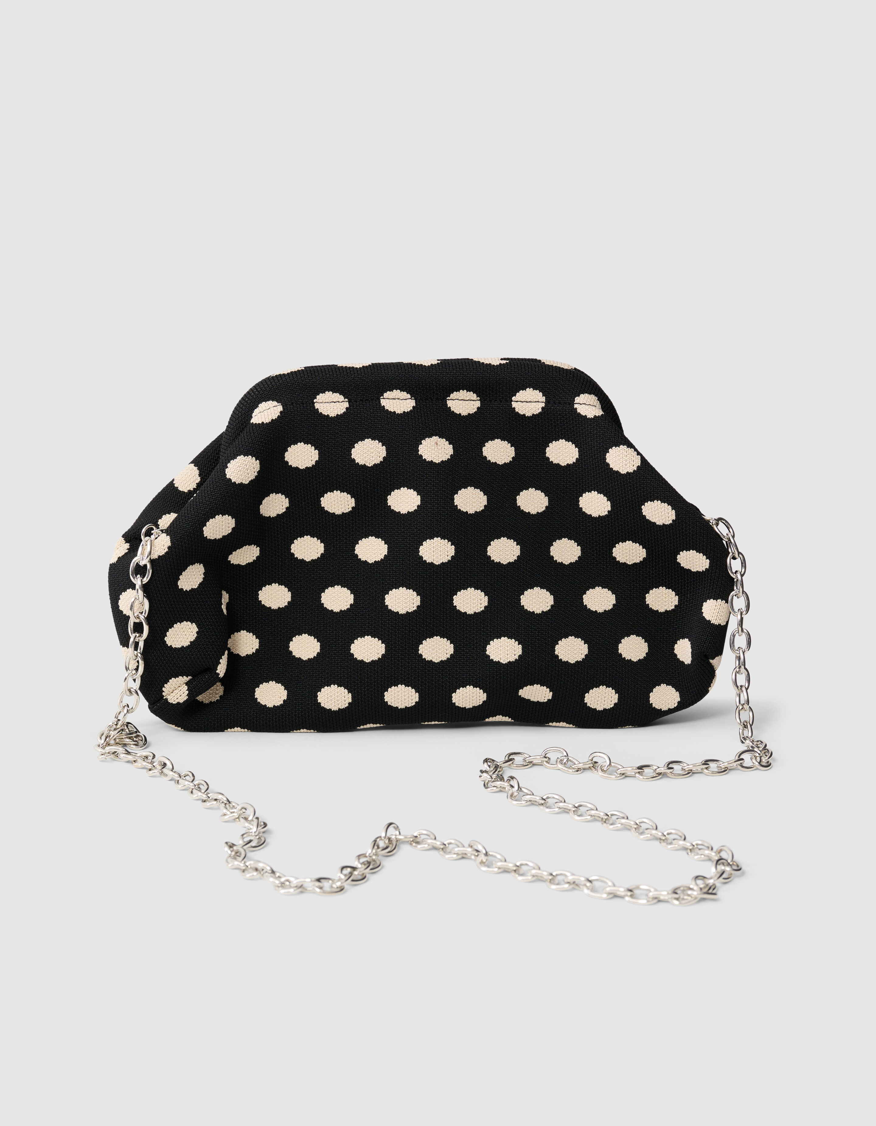 Knitted Dot Clutch Zwart SHOEBY ACCESSOIRES