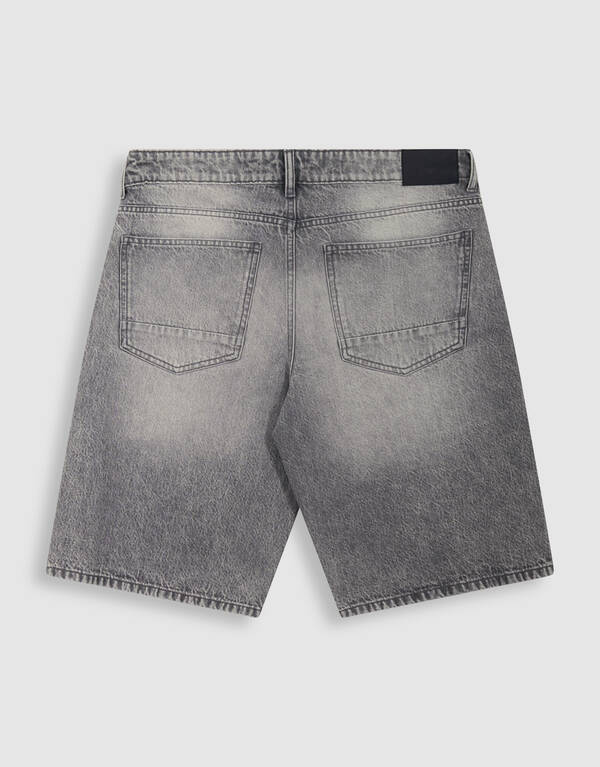 Relaxed Fit Denim Short Grijs SHOEBY MEN